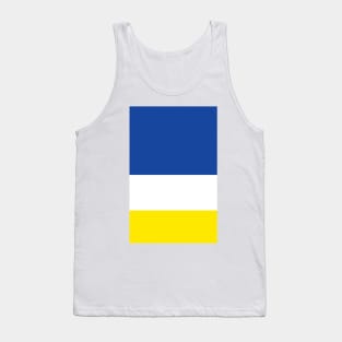 Everton Blue White Yellow Tricolour Design Tank Top